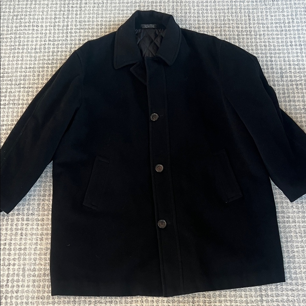 Ralph Lauren Men's Wool Black Pea Coat